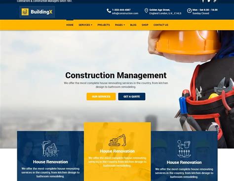 Construction Website Template