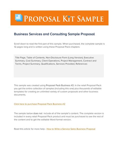 Consultant Proposal Template