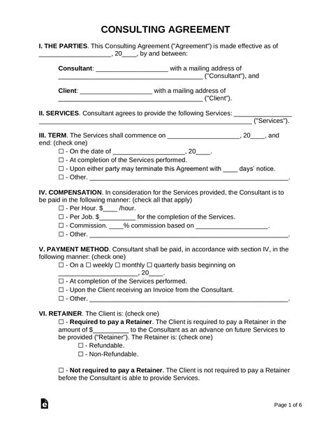 Consulting Agreement Templates