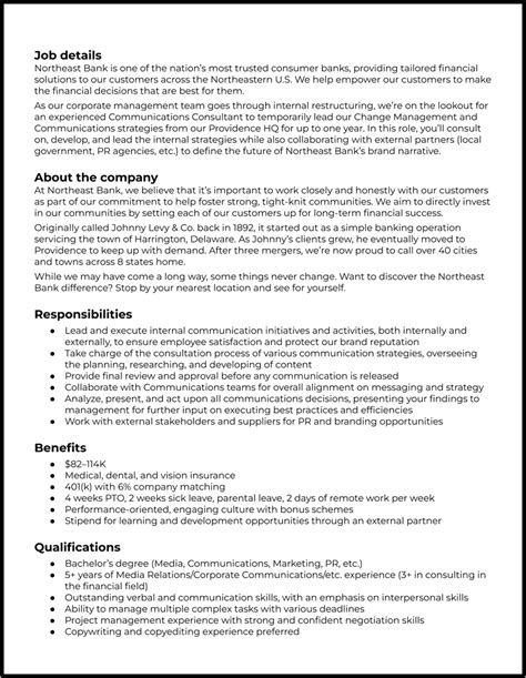 Consulting Career Description