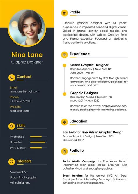 Contemporary Cv Template