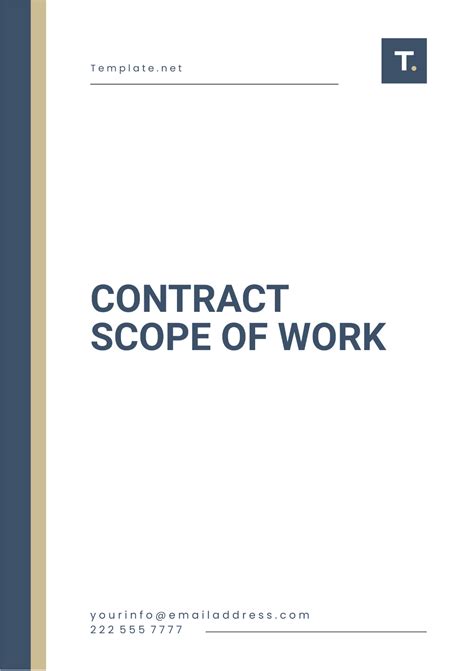 Contract Scope Of Work Template