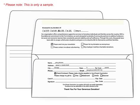 Contribution Envelopes Templates