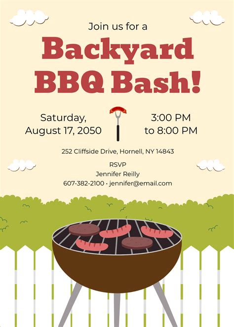 Cookout Invitation Template