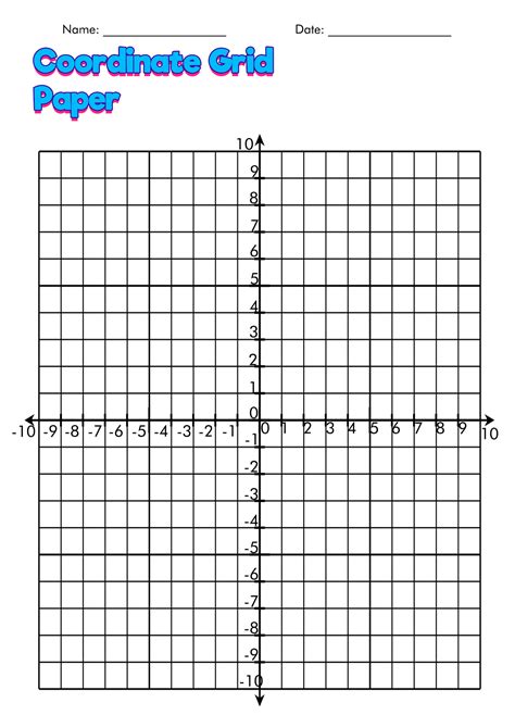 Coordinate Grid Graph Paper Printable