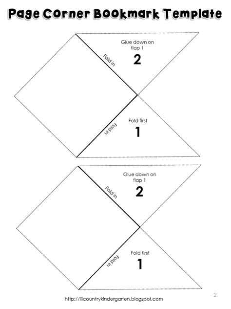 Corner Bookmark Template