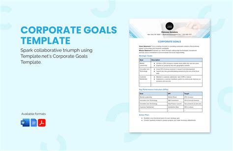 Corporate Goals Template
