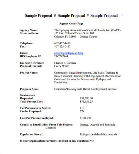 Cost Proposal Template