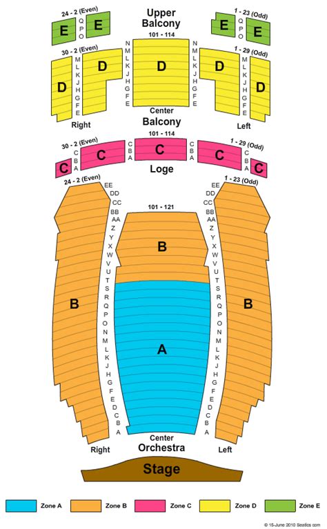 Count Basie Seating Chart