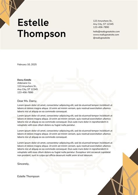 Cover Letter Template Canva