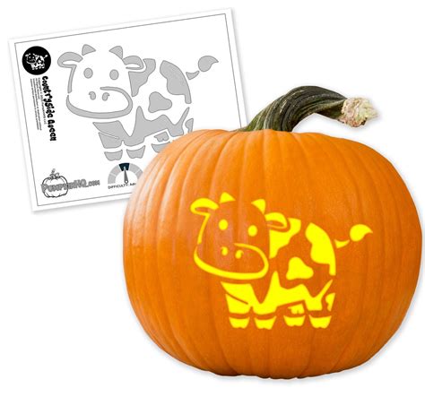 Cow Pumpkin Template