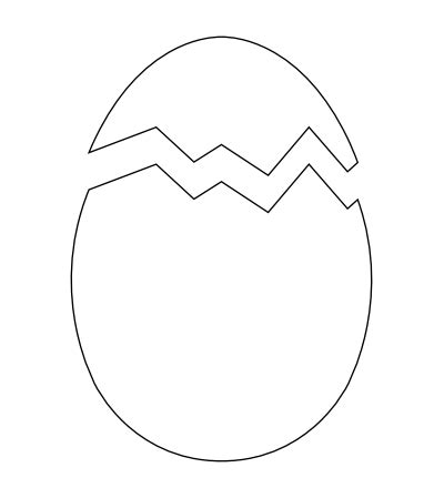 Cracked Easter Egg Template
