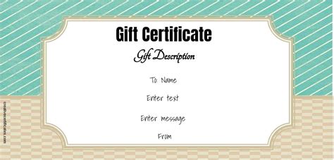 Create A Gift Certificate Template