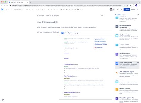 Create Confluence Template