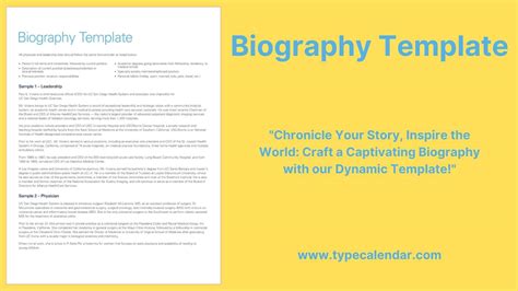 Creating A Biography Template
