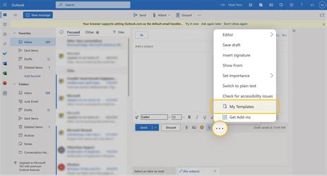Creating An Email Template In Outlook
