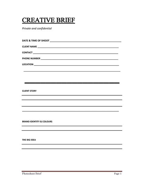 Creative Briefs Templates