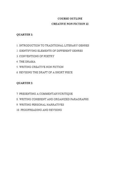 Creative Non Fiction Unh Course Catalogue