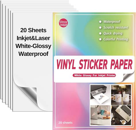 Cricut Printable Vinyl Sticker Paper Diy Decal And Stickers Bundle