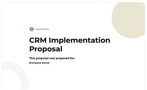 Crm Proposal Template