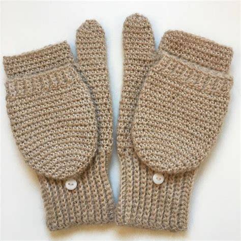 Crochet Convertible Mittens Pattern Free