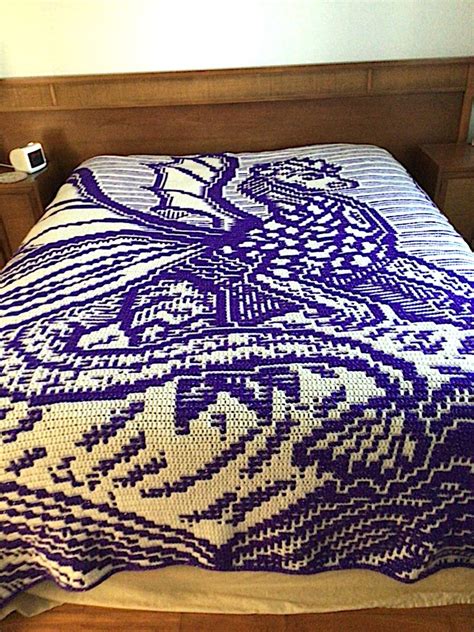 Crochet Dragon Pattern Blanket