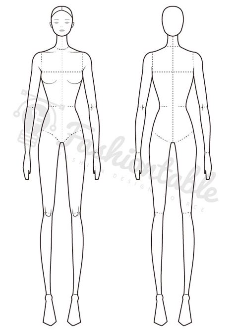 Croquis Template Female