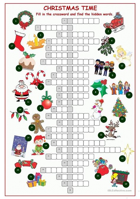 Crossword Puzzles Printable Christmas