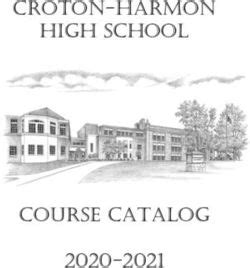 Croton-harmon High School Course Catalog