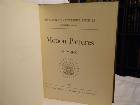 Cumulative Catalogs Of Motion Picture Entries 1970-79