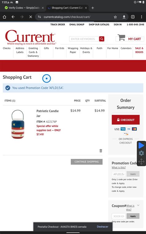 Current Catalog Promo Codes