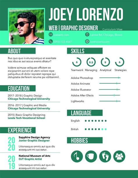 Curriculum Vitae Template For Internship