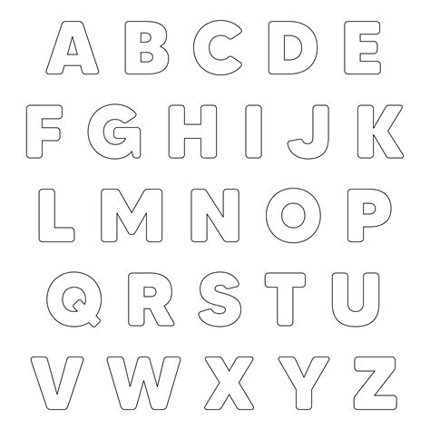 Cut Out Alphabet Letter Templates