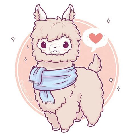Cute Alpaca Drawing
