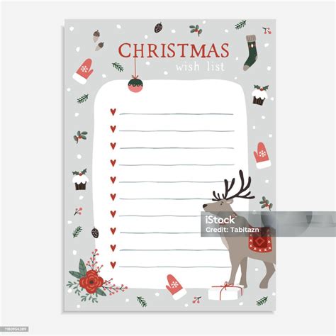 Cute Christmas List Template