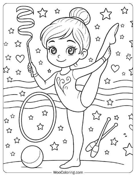Cute Gymnastics Coloring Pages