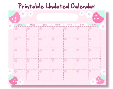 Cute Printable Calendar