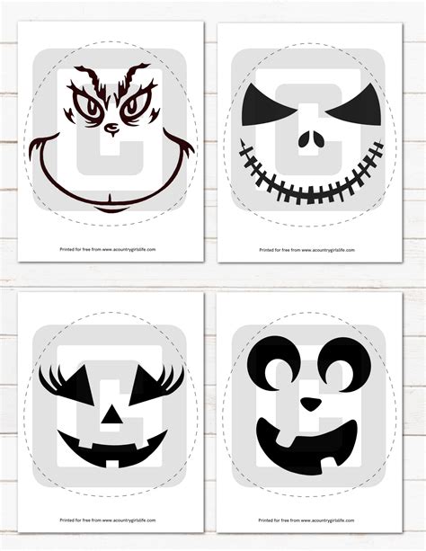 Cute Pumpkin Carving Templates