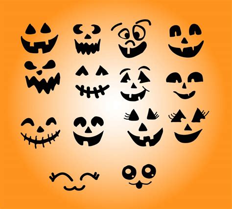 Cute Pumpkin Faces Templates
