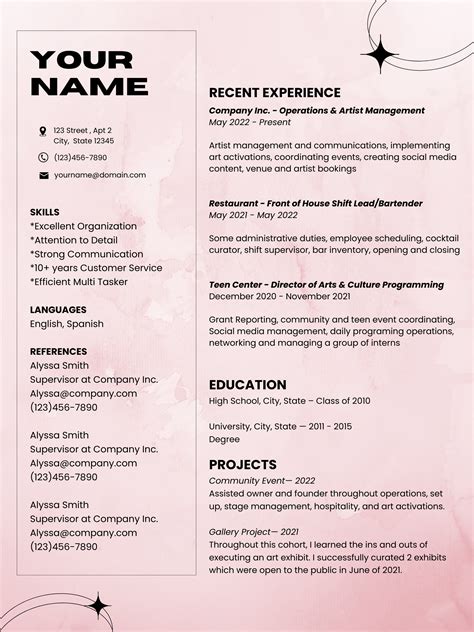 Cute Resume Templates