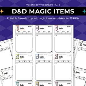 D&d Magic Item Template