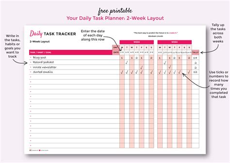 Daily Task Tracker Template