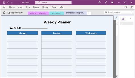 Daily To Do List Template Onenote