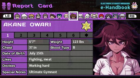 Danganronpa Report Card Template
