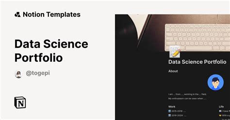 Data Scientist Portfolio Template