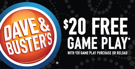 Dave And Buster Coupons 20 Printable