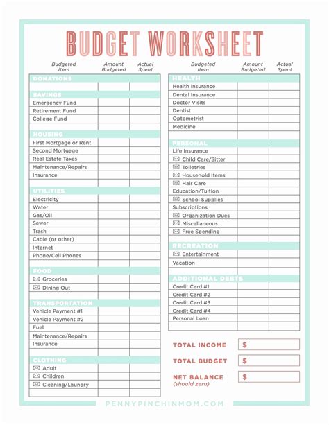Dave Ramsey Budget Templates
