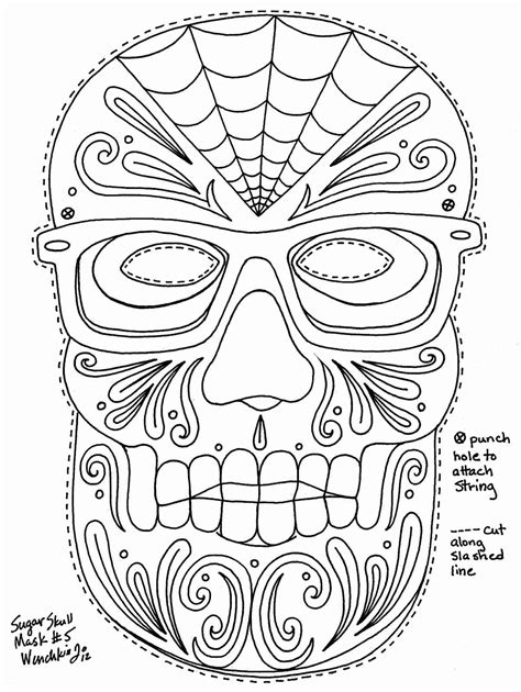 Day Of Dead Mask Template