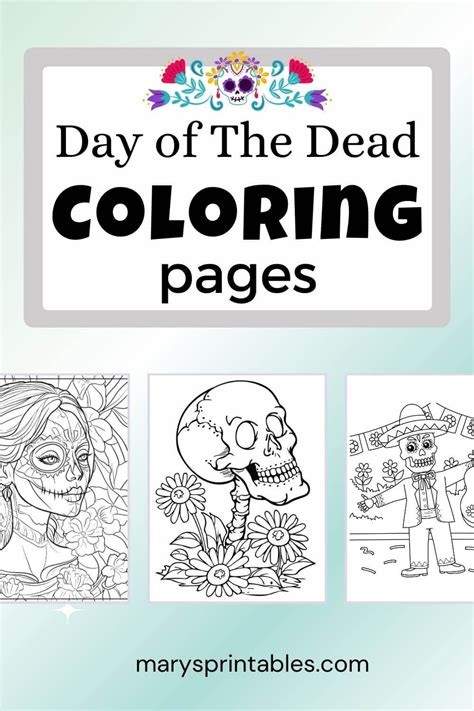 Day Of The Dead Coloring Printables