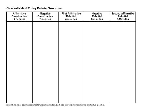 Debate Flow Template